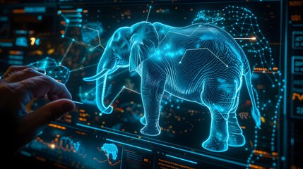 Holographic Interface for Wildlife Documentary Showcasing Ecosystem Data and Animal Tracking