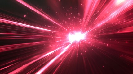 Speed Rays Abstract Background with Burst of Light Energy, The Movement of Luminous Rays in Space, Template for Background, Banner, Card
