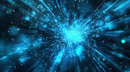 Naklejka premium Speed Rays Abstract Background with Burst of Light Energy, The Movement of Luminous Rays in Space, Template for Background, Banner, Card 