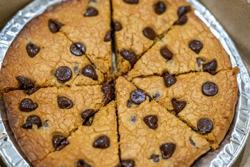 Close-up photo of sliced Chocolate Chip Cookies