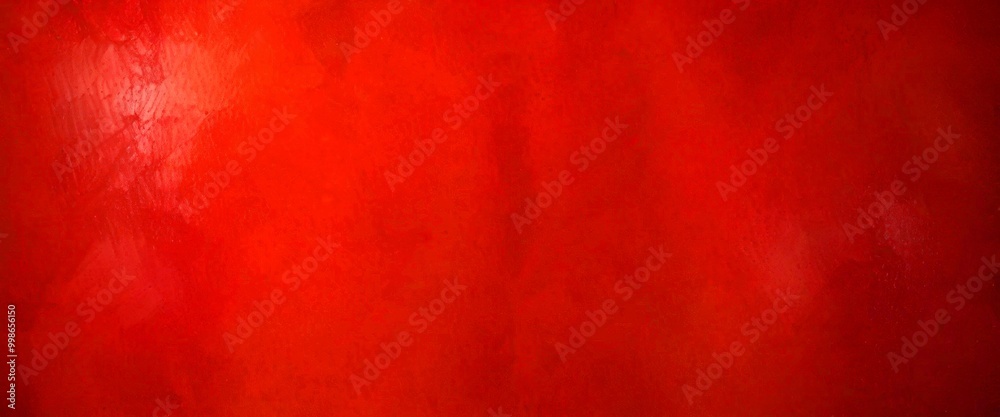 Leinwandbilder a close-up view red textured surface, possibly a wall or a canvas, with a gradient effect transitioning from a darker shade at the top to a lighter one at the bottom