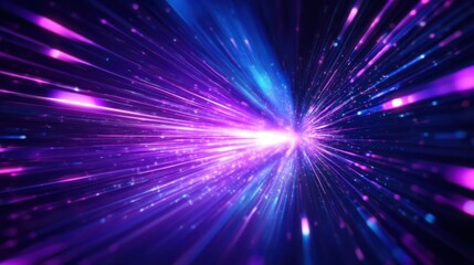 Speed Rays Abstract Background with Burst of Light Energy, The Movement of Luminous Rays in Space, Template for Background, Banner, Card
