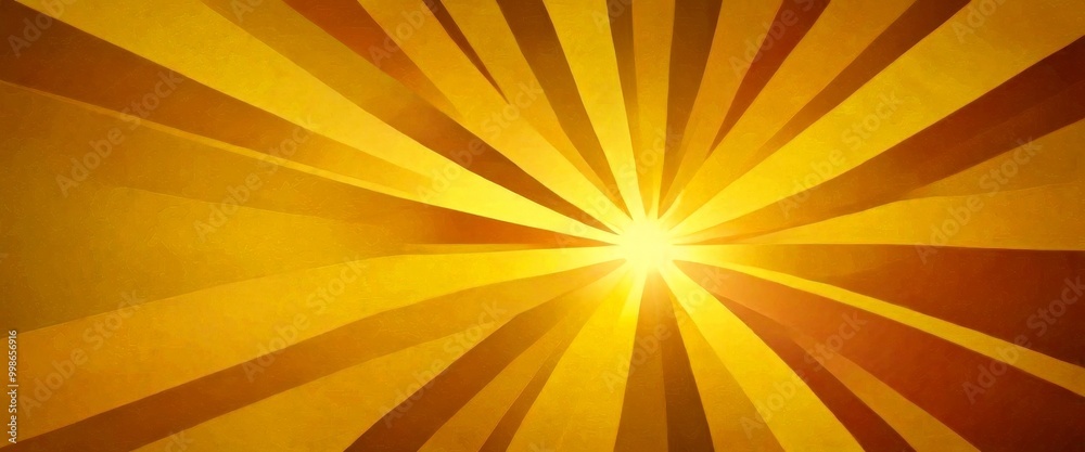 Poster a vibrant abstract background with a radiant sunburst pattern, composed of radiating lines in warm h