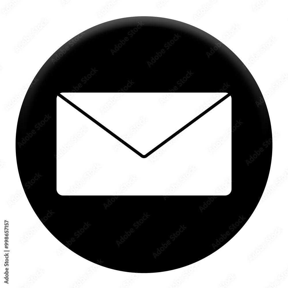 Wall mural mail icon on button