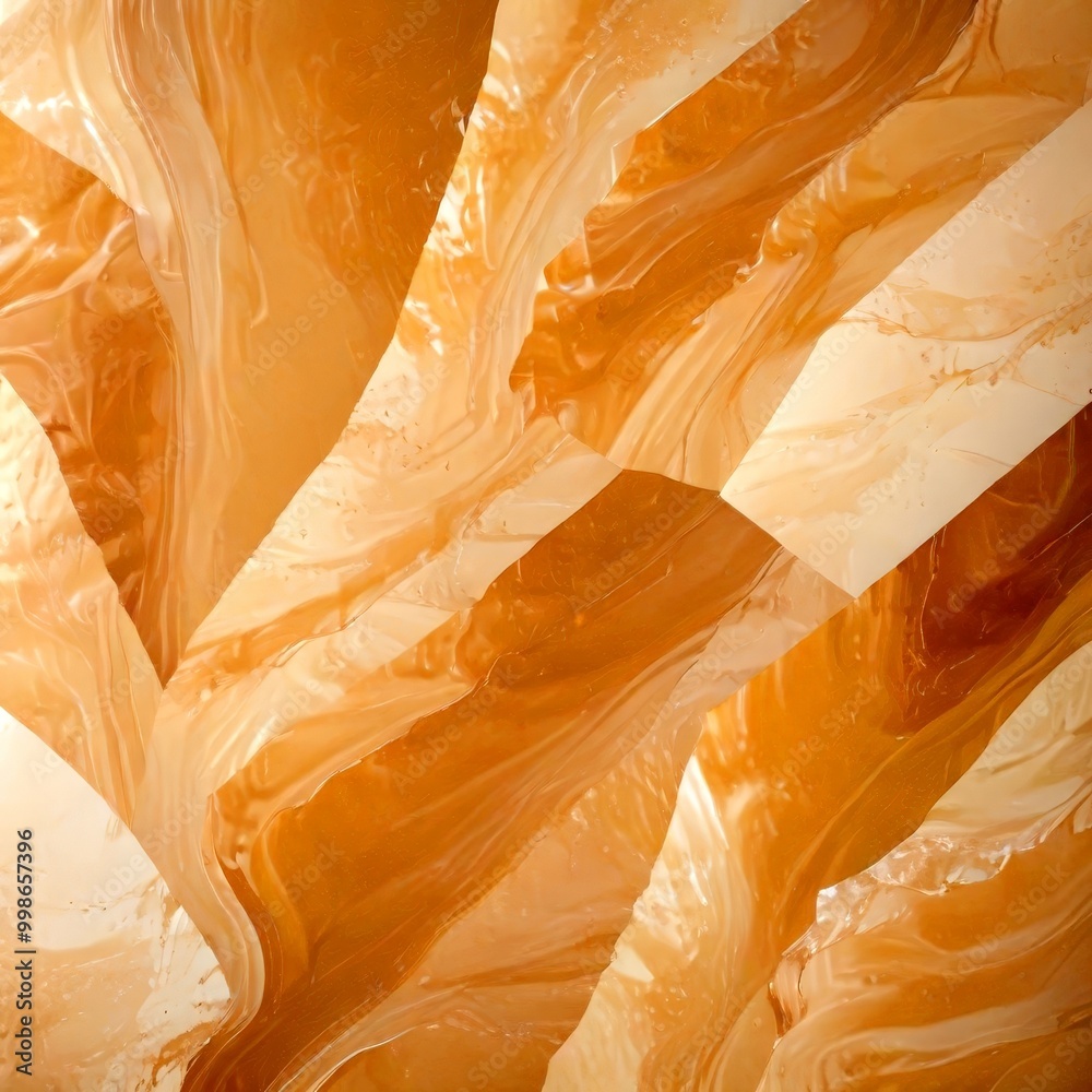 Aufkleber an abstract representation natural pattern, featuring overlapping and intersecting lines and shapes in shades of brown and beige, creating a sense of depth