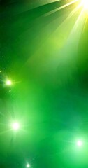 Fototapeta premium a vibrant green background with rays of light shining down from the top right corner, creating a dynamic and energetic atmosphere