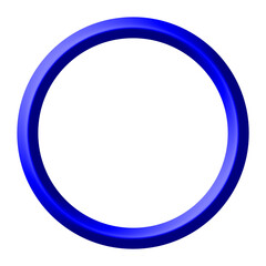 blue round frame