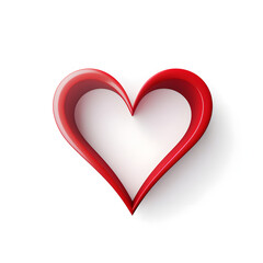 heart logo on white background AI generated