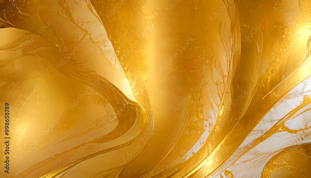 Fototapete a striking abstract composition of swirling, golden lines and shapes, creating a sense of movement and dynamism