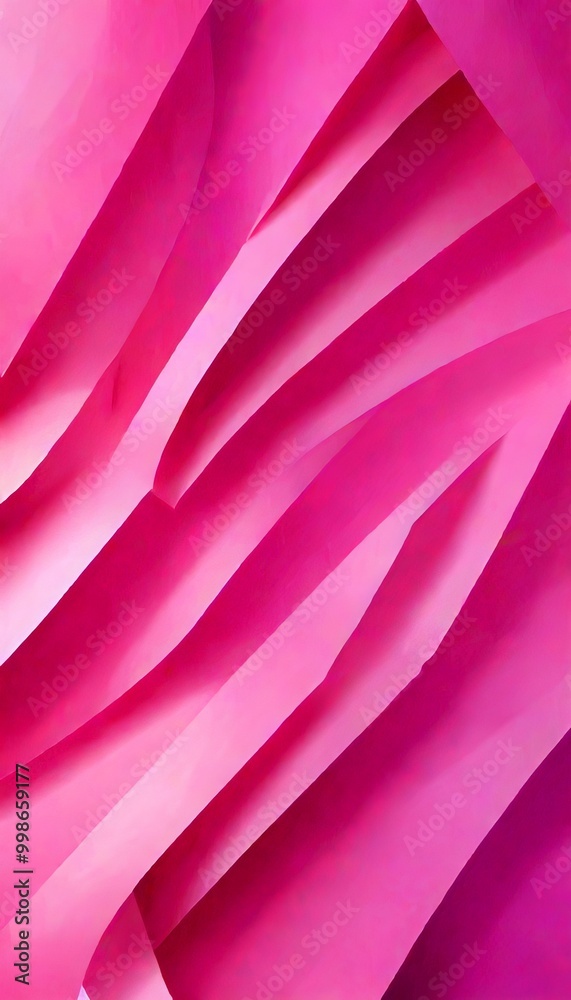 Fototapete a close-up view pink paper with a unique, abstract pattern of intersecting lines and curves, creating a visually striking and dynamic composition