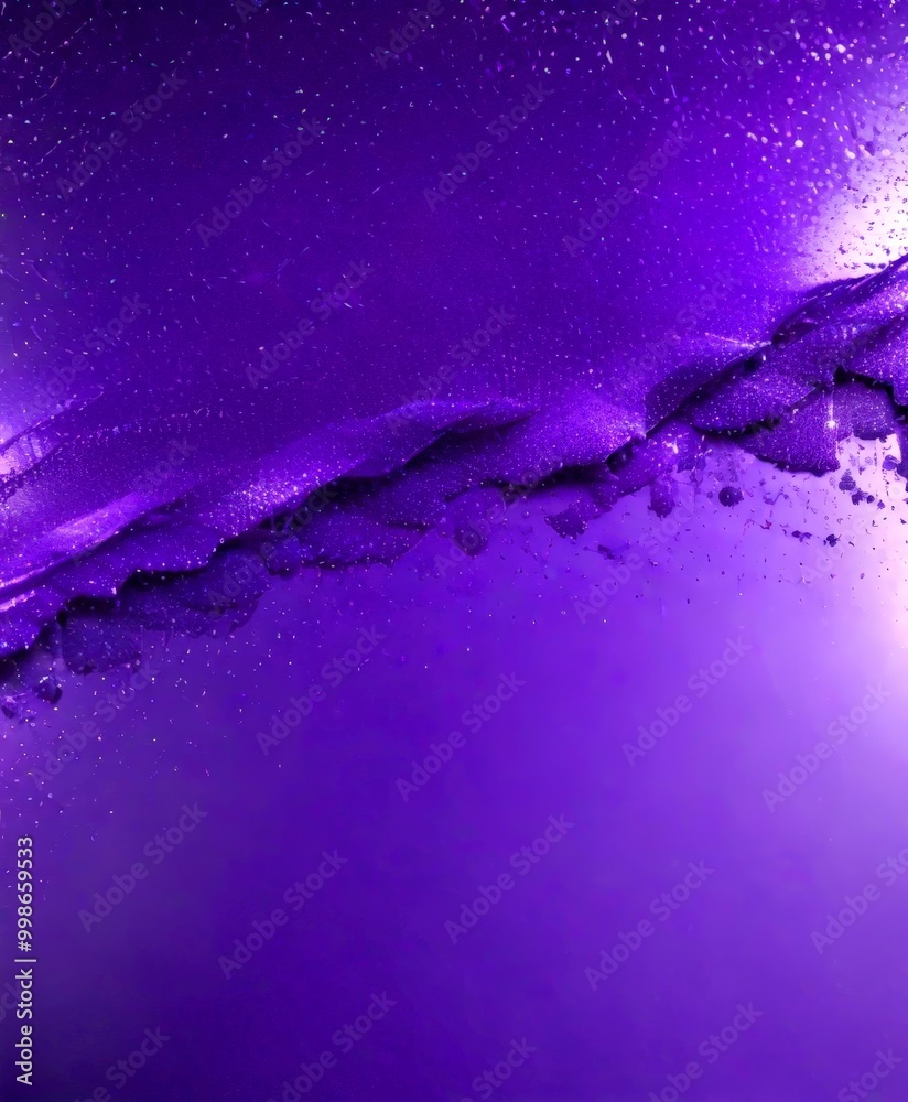 Poster a purple gradient background with a textured, wavy pattern on the right side, creating a sense of movement and depth