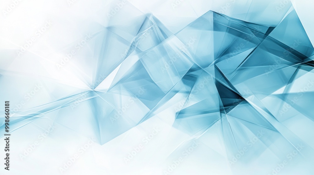 Sticker abstract blue and white geometric background with overlapping lines.