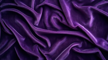 Obraz premium Elegant purple velvet fabric with a smooth texture, perfect for luxury design projects and creative backgrounds.