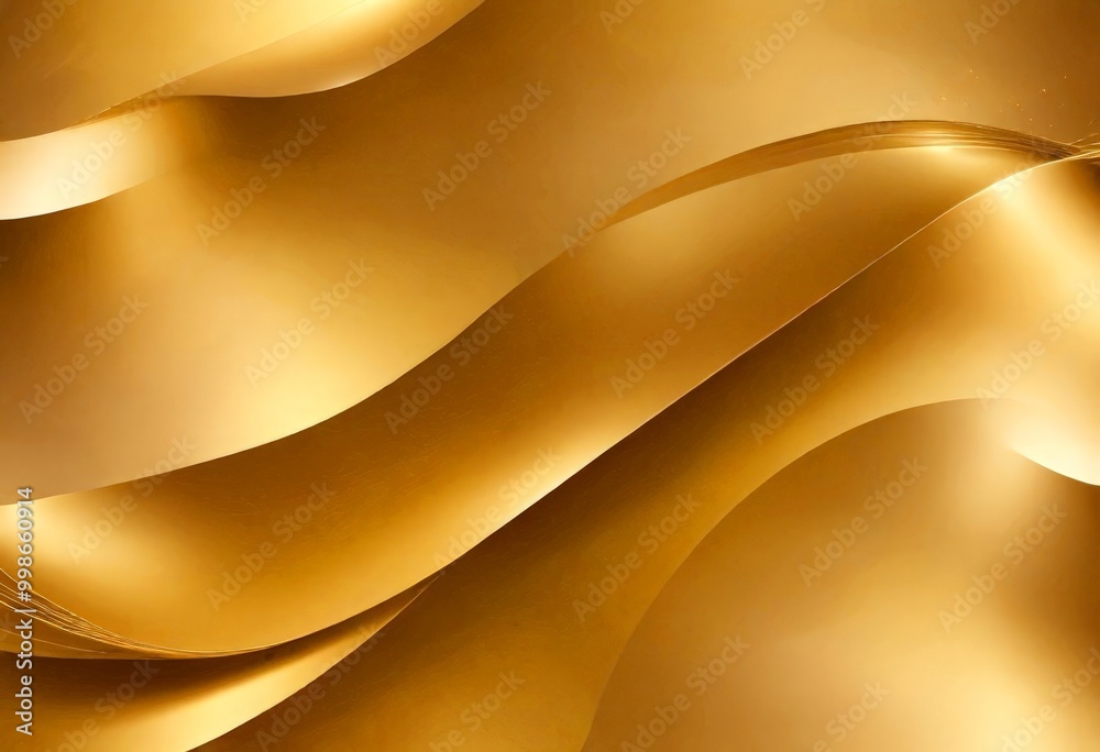 Aufkleber a golden abstract background with curved lines and a gradient effect, creating a sense of movement and depth