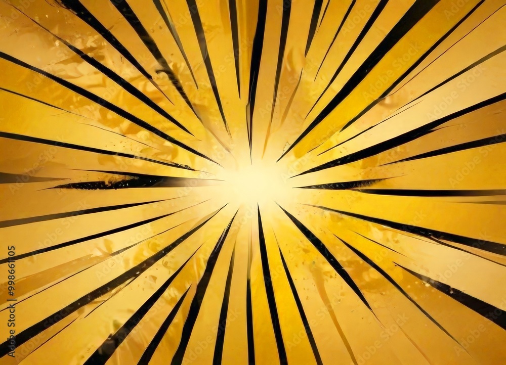 Fototapete a vibrant abstract composition of radiating lines and rays of light, creating a dynamic and energeti