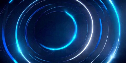 Obraz premium a circular pattern of blue and white lights, creating a mesmerizing and futuristic visual effect