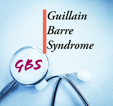 Guillain-Barr&eacute; syndrome (GBS) medical term, medical conceptual image