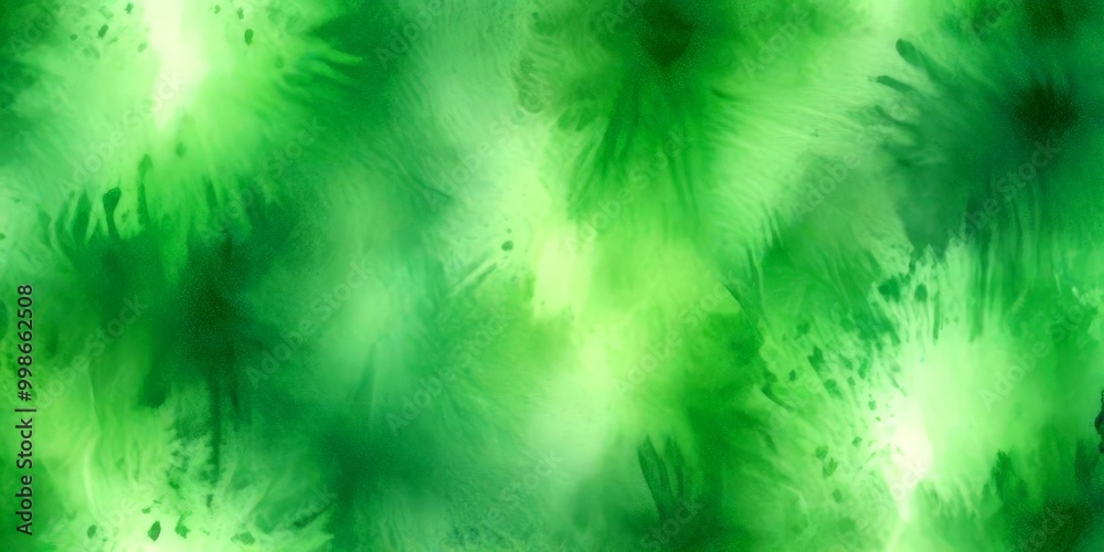 Aufkleber a watercolor-style abstract pattern with a green and white color palette The pattern is composed of overlapping brushstrokes, creating a sense of depth and movement