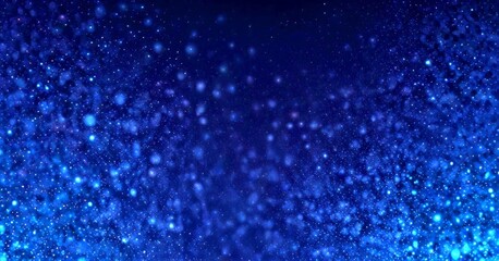 Fototapeta premium a dark blue background with numerous small, glowing dots scattered throughout, creating a sense of depth and dimension The dots appear to be