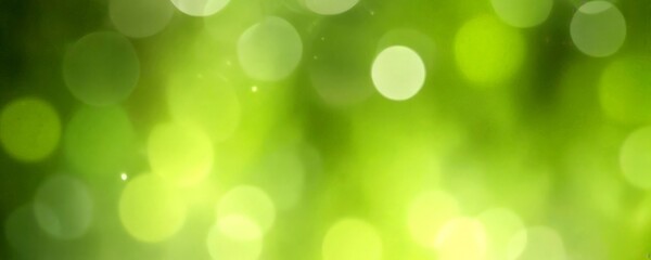 a blurred green background with white and yellow circular bokeh effects, creating a soft, dreamy effect