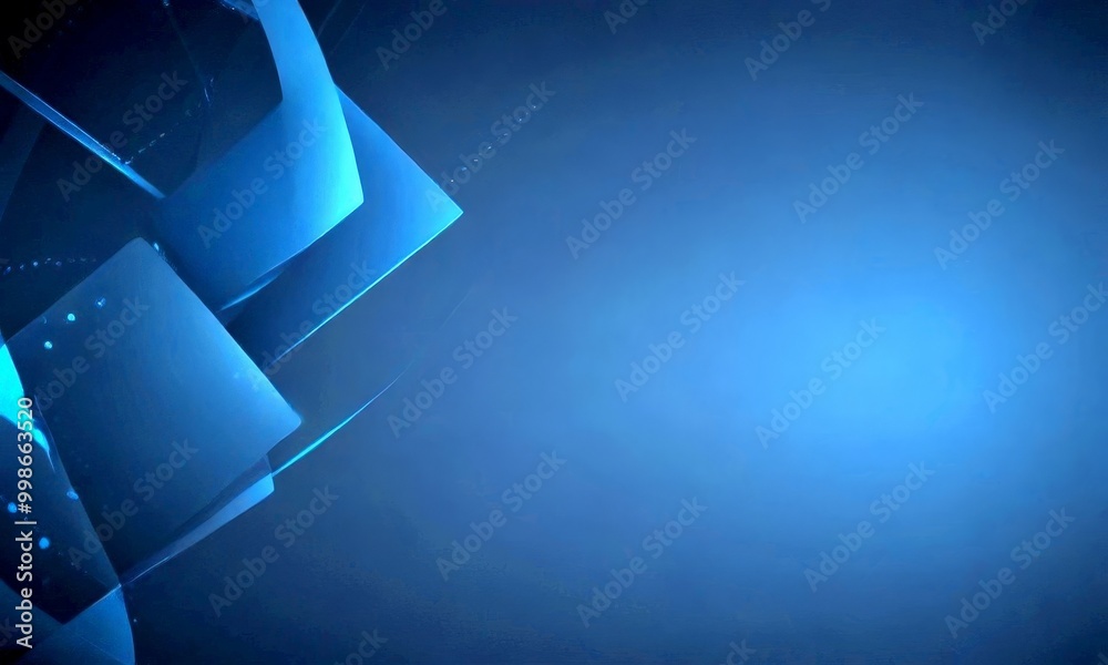 Leinwandbilder a dark blue gradient background with a geometric pattern of overlapping, curved shapes, creating a s