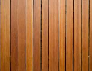 Fototapeta premium Close-up polished wooden decking showcasing rich grain patterns and warm tones in natural light