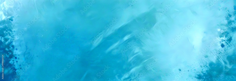 Poster a blurred, hazy blue sky with wispy clouds, creating a dreamy, atmospheric scene