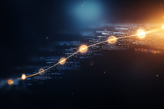 Infographic showing timeline visuals, historical summary, 3D illustration