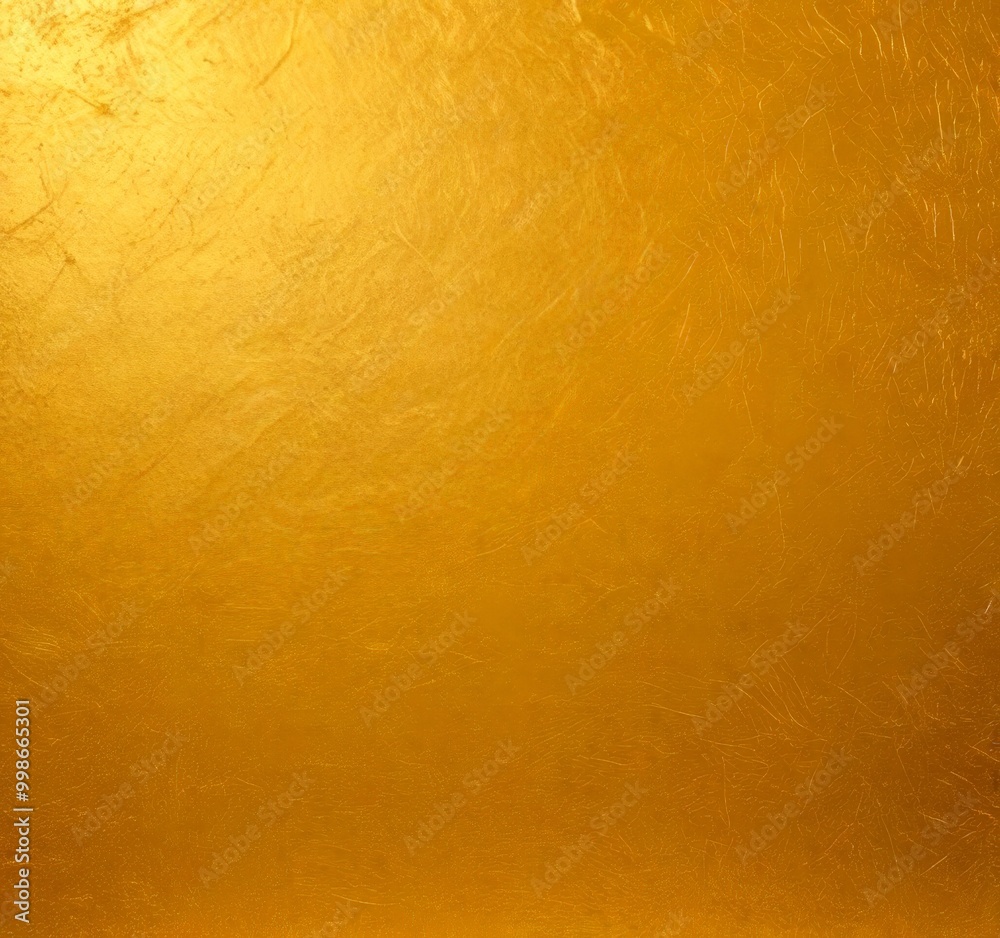 Poster a close-up view textured gold surface, with a slightly darker shade of gold on the top right and a lighter shade on the bottom left