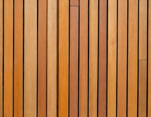 Naklejka premium Close-up polished wooden decking showcasing rich grain patterns and warm tones in natural light