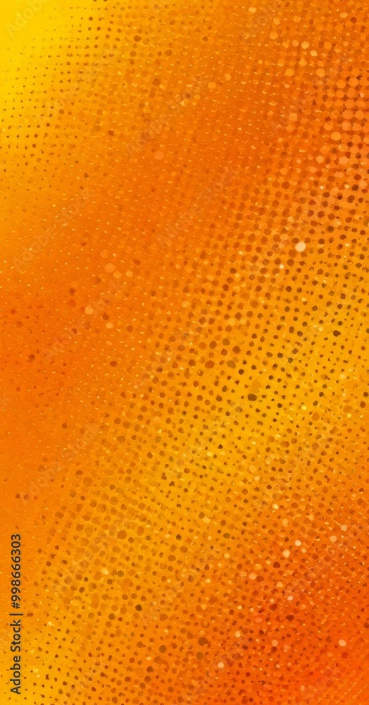 Fototapete a vibrant abstract pattern composed of numerous small circles in varying shades of orange and yellow