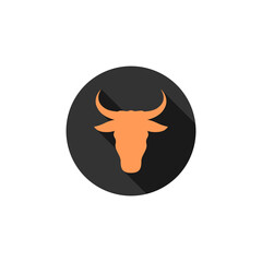 Bull head icon isolated on transparent background