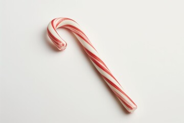 Festive candy cane on a white background, perfect for christmas