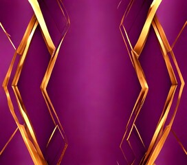 a purple background with a repeating pattern of gold lines and shapes, creating a visually striking and symmetrical composition