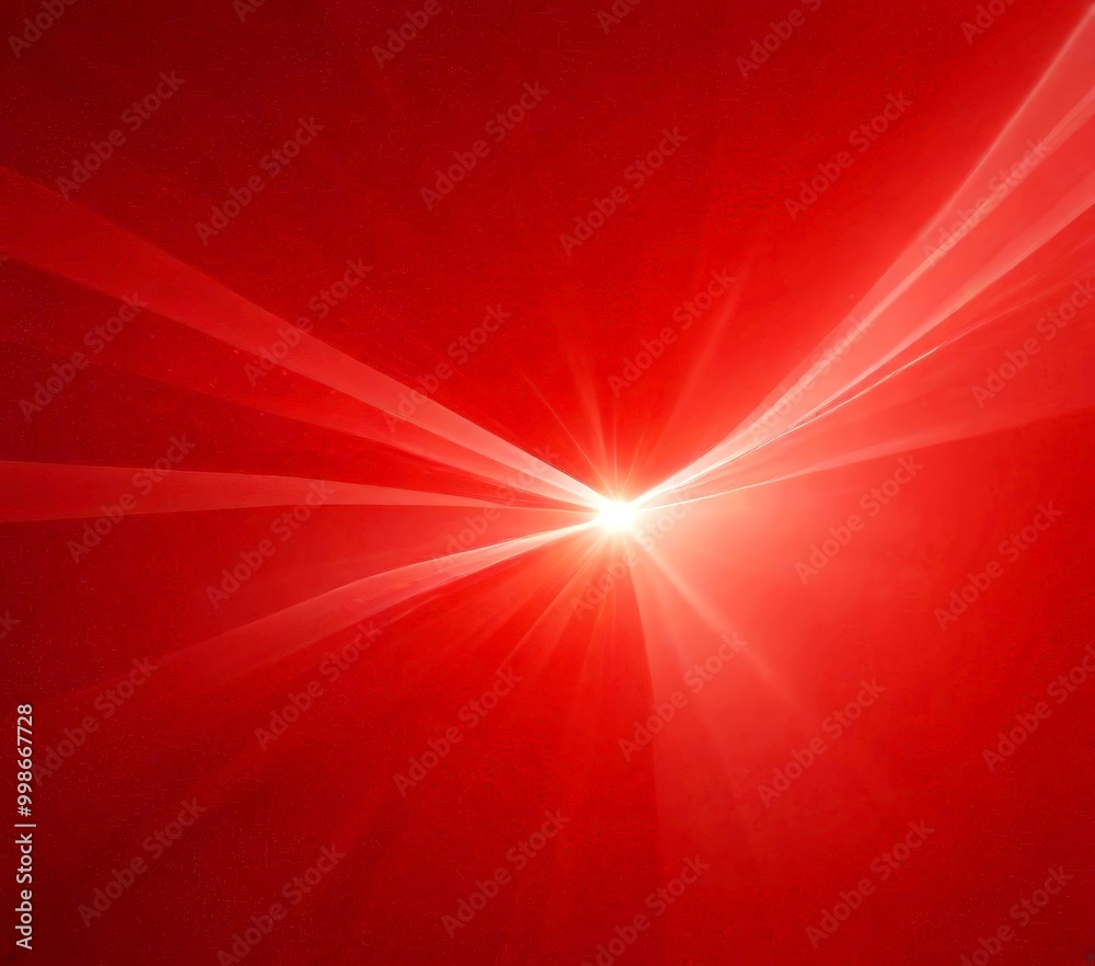 Aufkleber a vibrant red background with a radiant sunburst pattern, creating a striking visual effect