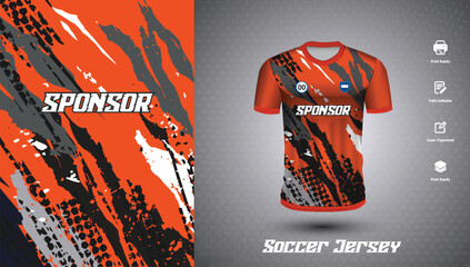 Soccer jersey design for sublimation or sports tshirt design for cricket
