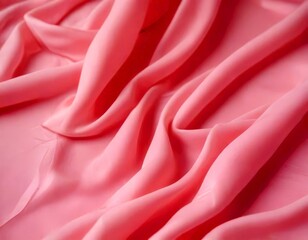 Obraz premium Close-up soft, flowing pink fabric with a subtle texture, creating a sense of movement and softness
