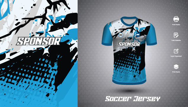 Soccer jersey design for sublimation or sports tshirt design for cricket
