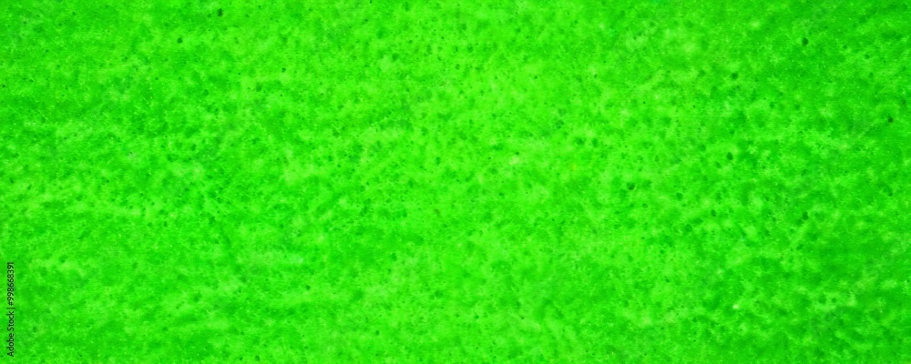 Poster a close-up view textured green surface, resembling a grassy field or a carpet, with small irregularl