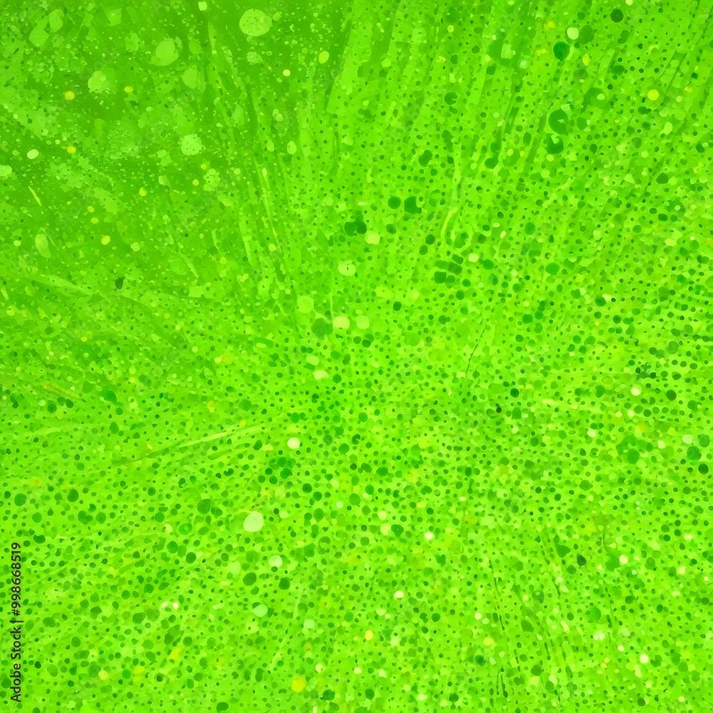 Fototapete a close-up view green surface with a pattern of small white dots or specks scattered across it, creating a textured and abstract appearance