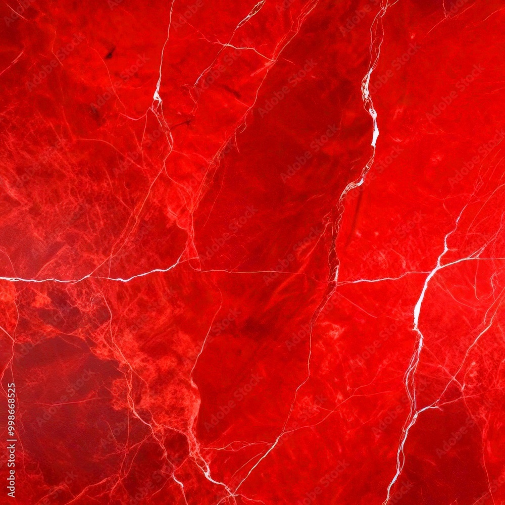 Leinwandbilder a close-up view red marble surface with visible cracks and a textured pattern