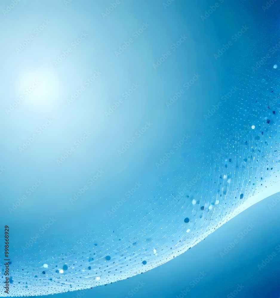 Fototapete a gradient background transitioning from a light blue at the top to a darker blue at the bottom, with a pattern of small white dots or circles scattered across the surface