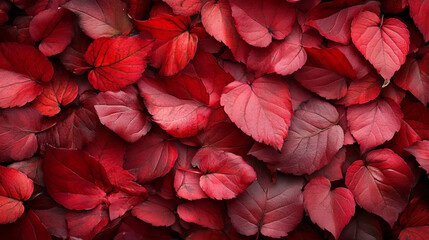 Background of red fall leaves   