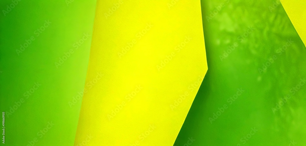 Aufkleber a vibrant abstract composition of overlapping green and yellow shapes, creating a dynamic and visually striking effect