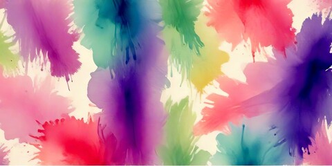 Obraz premium a vibrant abstract pattern composed of various shades of pink, purple, blue, and green watercolor splashes, creating a dynamic and visually appealing composition