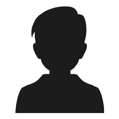 kid wearing glasses and tie  silhouette vector illustration