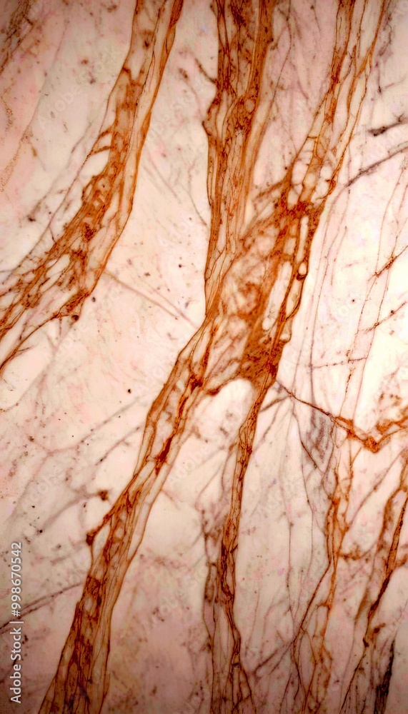 Poster marble surface with a natural pattern of light and dark brown lines