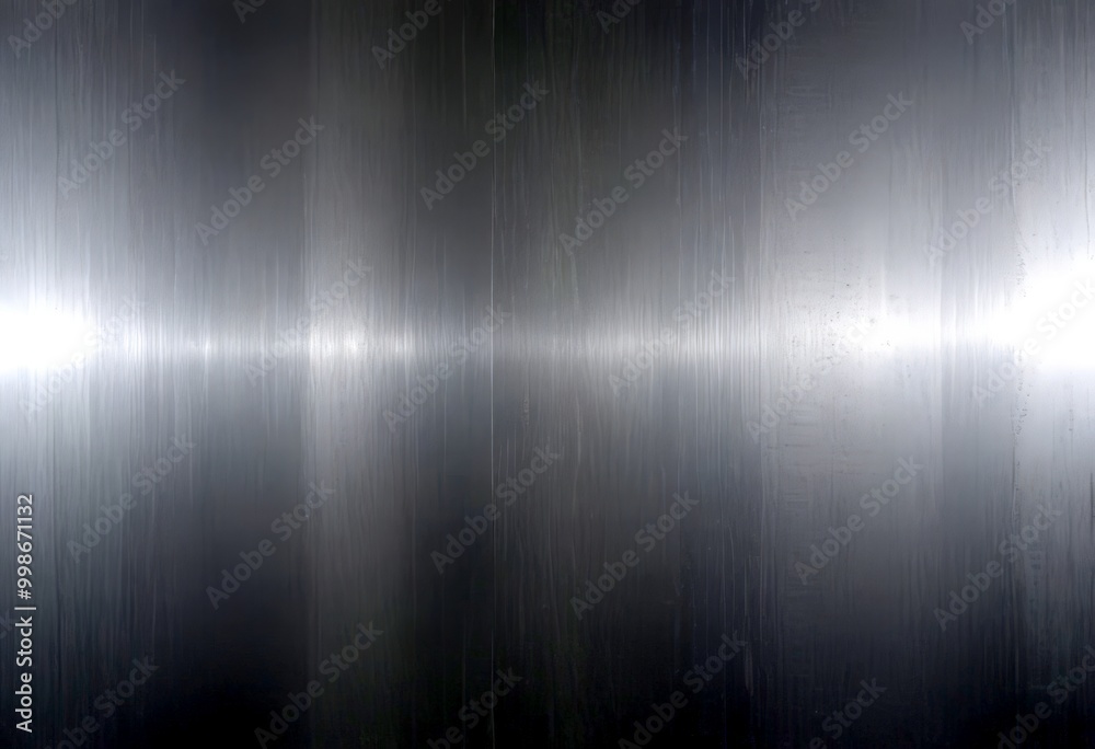 Poster A metallic surface with a reflective, uniform gray color, creating a sense of uniformity and smoothness