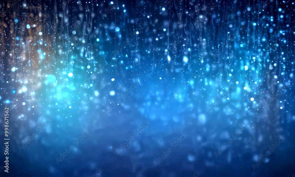 Poster a serene night sky filled with numerous small, glowing dots, creating a captivating and ethereal atmosphere