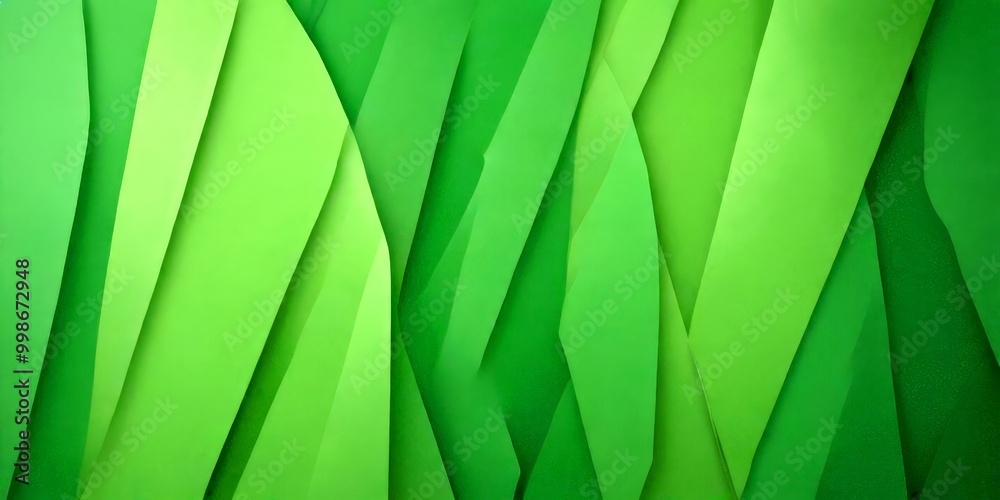 Poster a vibrant abstract background composed of overlapping green and yellow geometric shapes, creating a dynamic and visually striking composition